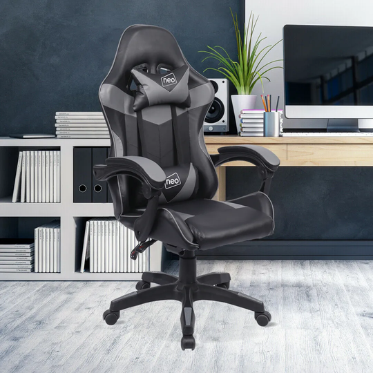 Neo Grey Sport Racing Gaming Office Chair