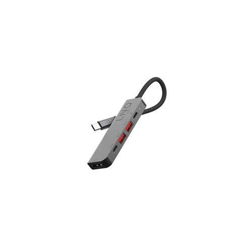 LINQ byELEMENTS 5in1 USB-C Multiport Hub Aluminium with 4k HDMI output 2 x USB-A 3.2 Gen2 USB-C 3.2 Gen2 and USB-C with 100W Power delivery for Macbook Pro and other USB-C devices