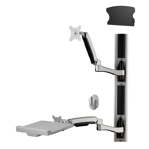Amer AMR1AWSV3 monitor mount / stand 61 cm (24") Black Silver
