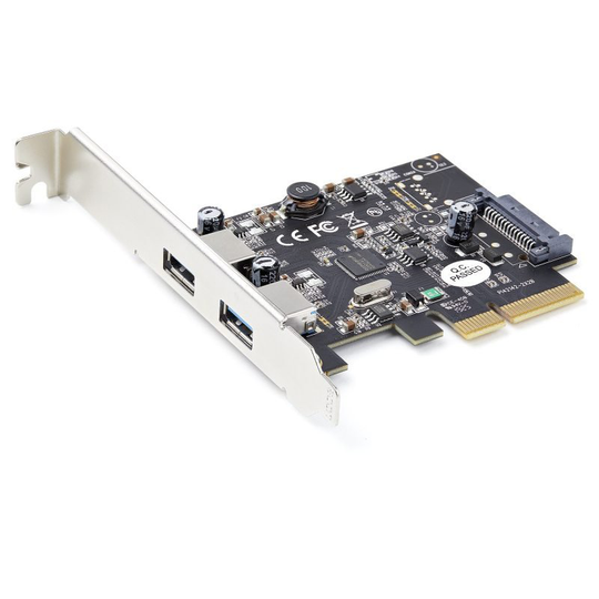 Startech 2-Port USB PCIe Card with 10Gbps/port - USB 3.1/3.2 Gen 2 Type-A PCI Express 3.0 x2 Host Controller Expansion Card - Add-On Adapter Card - Fu