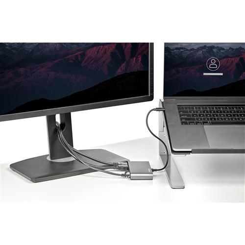 StarTech.com Thunderbolt 3 Mini Dock - Portable Dual Monitor Docking Station w/HDMI 4K 60Hz 2x USB-A Hub (3.0/2.0) GbE - 11in/28cm Cable - TB3 Multiport Adapter - Mac/Windows