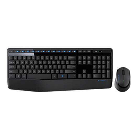 Logitech Wireless Combo MK345 keyboard Mouse included USB QWERTY English Black