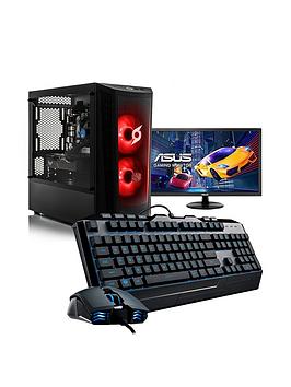 Stormforce Intel Core I3 12100F, Geforce Gtx 1650, 8Gb Ram, 240Gb Ssd Gaming Desktop Bundle With 23.8-Inch Monitor, Keyboard &Amp; Mouse