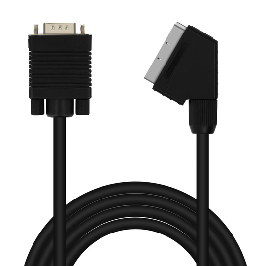 Scart Male to VGA Male Video Cable- 1.8m- LinQ Black