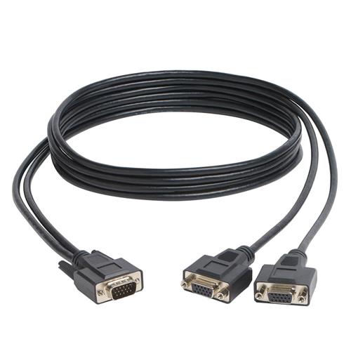Tripp Lite P516-006-HR High Resolution VGA Monitor Y Splitter Cable (HD15 M to 2x HD15 F) 6 ft. (1.83 m)