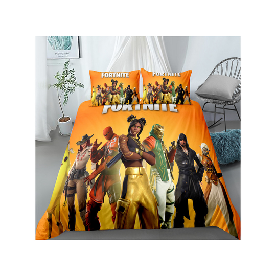 (Style 04, Single) Fortnite Bedding Single Double Duvet Cover GIFT