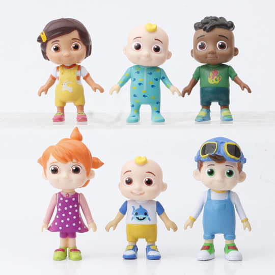 6PCS Cocomelon JJ's Friends 6Pcs Action Figures Toy Kids Gift
