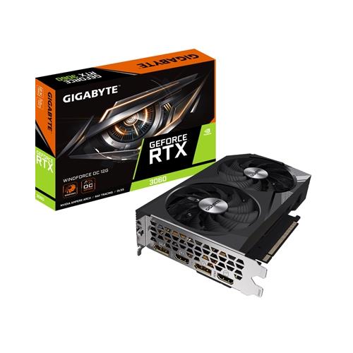 Gigabyte RTX 3060 Windforce OC 12G NVIDIA GeForce RTX 3060 12 GB GDDR6