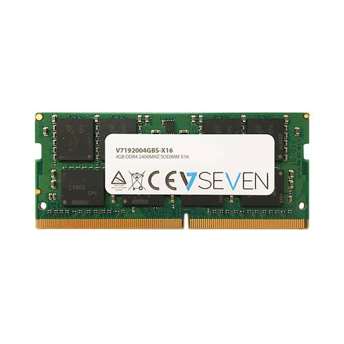 V7 4GB DDR4 PC4-19200 - 2400MHZ 1.2V SO DIMM X16 Notebook Memory Module - V7192004GBS-X16