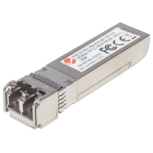 Intellinet Transceiver Module Optical 10 Gigabit Fiber SFP+ 10GBase-SR (LC) Multi-Mode Port 300m MSA Compliant Equivalent to Cisco SFP-10G-SR Fibre Three Year Warranty