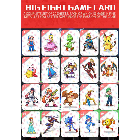 (20pcs Super Smash Bros.) Zelda/Animal Crossing/Splatoon 2/Mario Kart Series Amiibo NFC TAG Cards