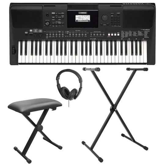 Yamaha PSRE463 61 Note Portable Keyboard Package - Black