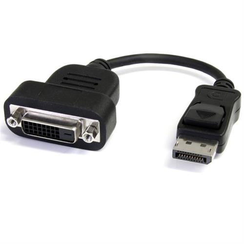 StarTech.com DisplayPort to DVI Adapter - Active DisplayPort to DVI-D Adapter/Video Converter 1080p - DP 1.2 to DVI Monitor Cable Adapter Dongle - DP to DVI Adapter - Latching DP Connector