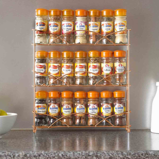 Neo Black Free Standing 3 Tier Table Top Spice - Copper