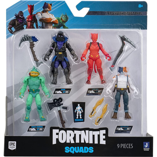 Fortnite 4 Figure Pack Micro Legendary Series Squad Mode