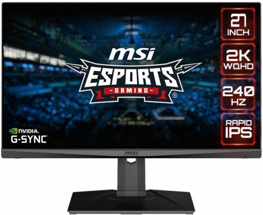 MSI Optix MAG274QRX 27" WQHD Rapid IPS G-SYNC Compatible 240Hz Gaming Monitor