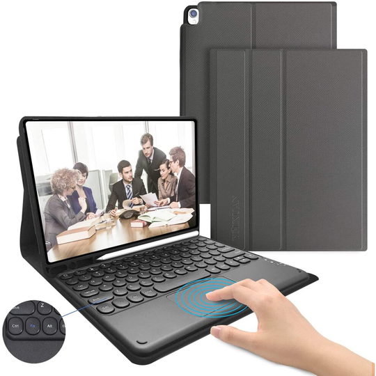 iPad Keyboard Case with Touchpad for iPad 8th Gen(2020)/7th Gen(2019) 10.2 Inch-Detachable Wireless Keyboard Case for iPad Air 3 10.5/iPad P