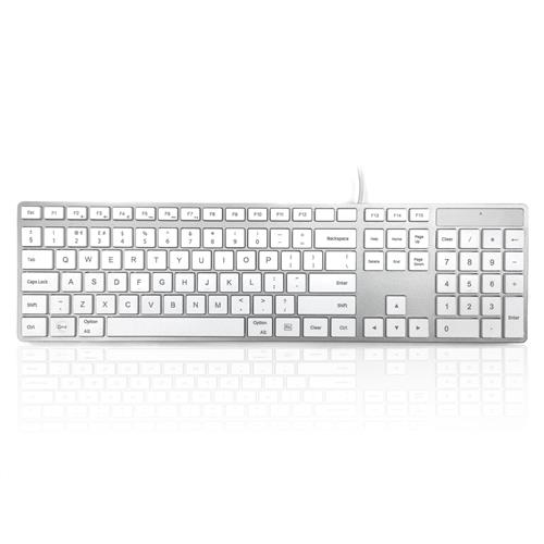 Accuratus KYBAC301-USBCMAC keyboard USB QWERTY UK International White