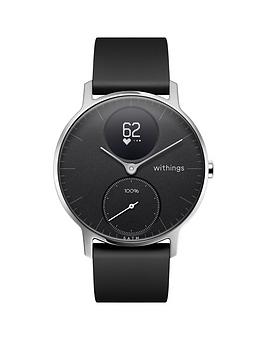 Withings Steel Hr Hybrid Smartwatch Activity Tracker With Connected Gps, Hrm & Sleep Monitor - 36Mm Black