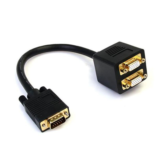 StarTech.com 1 ft VGA to 2x VGA Video Splitter Cable - M/F