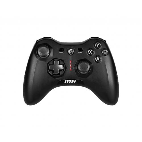 MSI FORCE GC20 V2 Gaming Controller 'PC and Android ready Wired adjustable D-Pad cover Dual vibration motors Ergonomic design detachable cables'