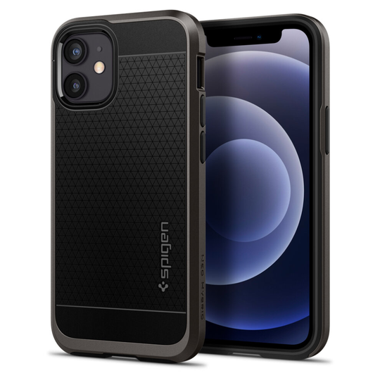 iPhone 12 Mini Case, Spigen Neo Hybrid Protective Cover - Gunmetal