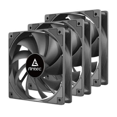 ANTEC P12 PWM Black 3 in 1 Fan Pack 120mm 1400RPM 4-Pin PWM Connector Highly Efficient Featuring Minimalism Styling & Optimized Fan Blade Design