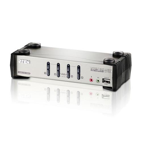 ATEN CS1734B KVM switch Rack mounting Black Grey