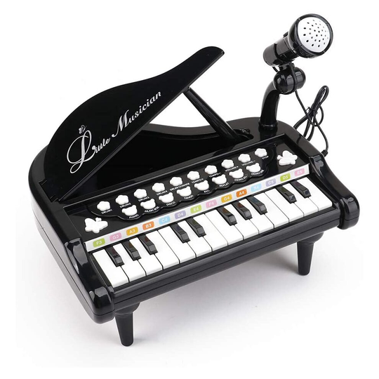 Amy&Benton Piano Keyboard Toy for Baby Toddler Boys, Birthday Gifts Toys for 1 2 3 Year Old Girls, Black