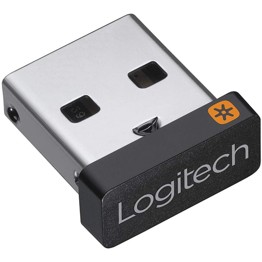 Logitech USB Unifying Receiver, 2.4 GHz Wireless Technology, USB Plug Compatible with all Logitech Unifying Devices like Wireless Mouse and Keyboard,