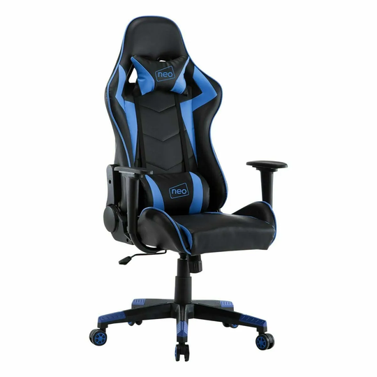 Neo Direct Blue Adjustable Racing Gaming Office Swivel Recliner Leather Chair