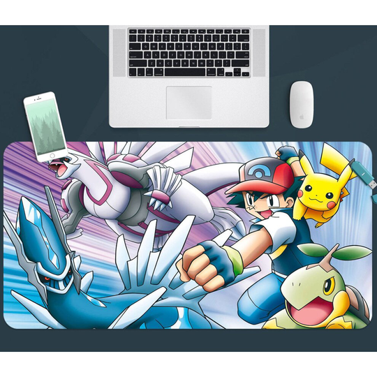 (W80cmxH40cm(21''x16'')) 3D Pokemon 449 Anime Desk Mat Office Desk Mouse Mat Big Keyboard Game