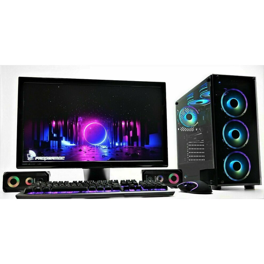 Gaming PC 27" Monitor Bundle i7 4770 240 SSD 1TB 16GB Ram GTX 1050Ti