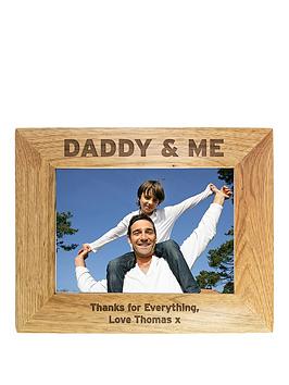 The Personalised Memento Company Personalised Daddy &Amp; Me Wooden Photo Frame
