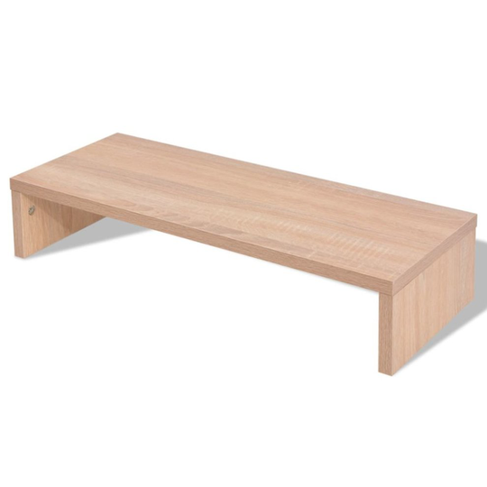 vidaXL Monitor Stand Chipboard 60x23.5x12cm Beige TV Computer Holder Shelf