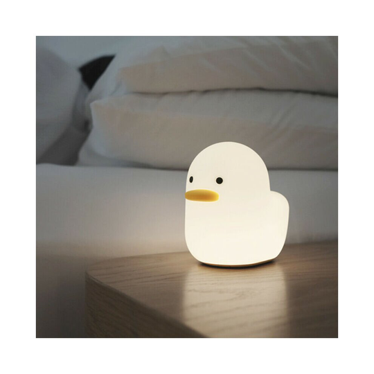 LED Night Light Mini Duck Silicone Sleeping Lamp Touch Sensor Switch USB Charge