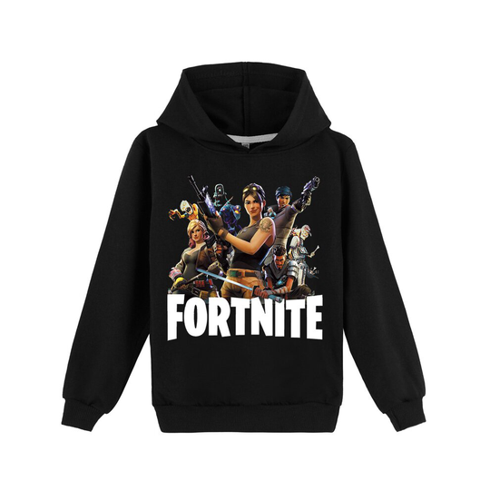 (Black, 110) Fortnite Boys Girls Kids Hoodie Tops Sweatshirts XMAS Gifts