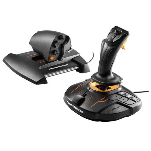 Thrustmaster T.16000M FCS Hotas Joystick MAC PC Analogue / Digital USB Black Orange