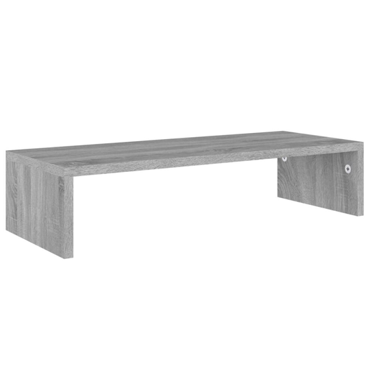 (Grey sonoma, 60 x 23.5 x 12 cm (W x D x H)) vidaXL Monitor Stand Brown Oak Engineered Wood Display Shelf Desktop Stand