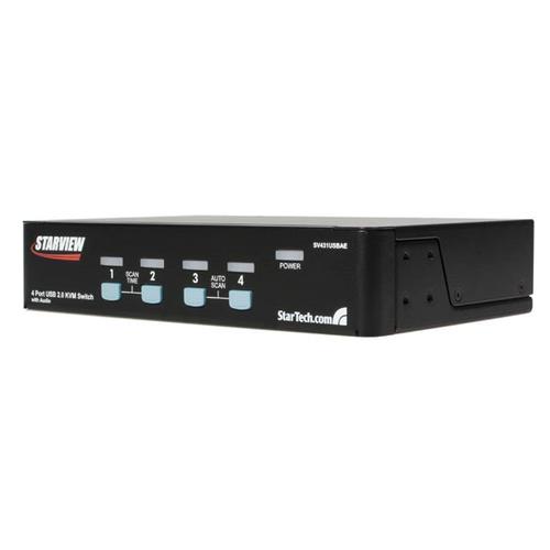 StarTech.com 4 Port Rack Mountable USB KVM Switch with Audio & USB Hub