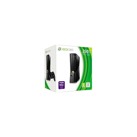 Xbox 360 Slim 250GB Black Console + Wireless Controller Built-In Wi-Fi