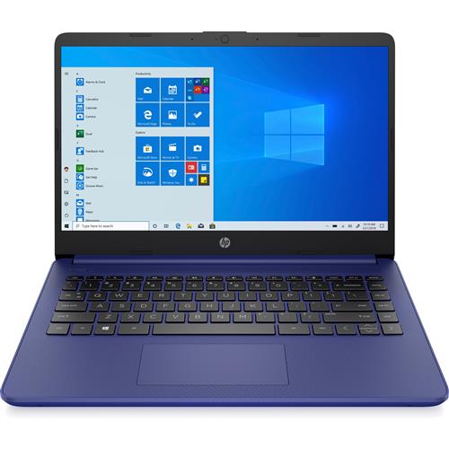 HP 14s-fq0022na 3020E Notebook 35.6 cm (14") HD AMD Athlon 4 GB DDR4-SDRAM 64 GB eMMC Wi-Fi 5 (802.11ac) Windows 10 Home S Blue