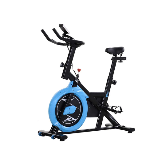 HOMCOM Stationary Exercise Bike Belt Drive Home Gym Cardio with LCD Monitor