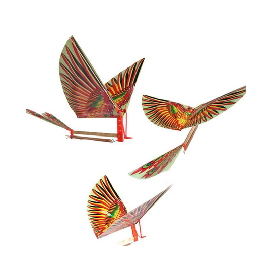 1Pc DIY Rubber Band Power Science Kite Toys Handmade Bionic Air Plane Ornithopter Birds Models Children Adults Assembly Gift