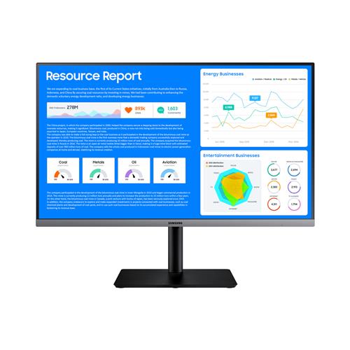 Samsung LS27R650FDUXXU LED display 68.6 cm (27") 1920 x 1080 pixels Full HD Black Grey