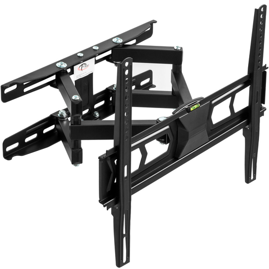 tectake TV Wall mount for 32-55� (82-138cm) can be tilted and swivelled spirit level - bracket TV, wall tv mount, tv on wall bracket - black
