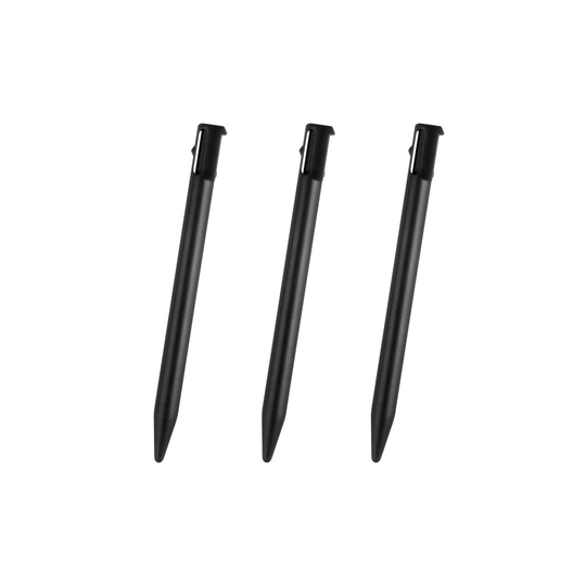 3 Black Touch Stylus Pen For Nintendo 3DS Rigid Plastic Gaming