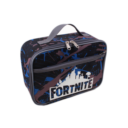 (Blue 02) FORTNITE Portable Lunch Bag School Out Lunchbox