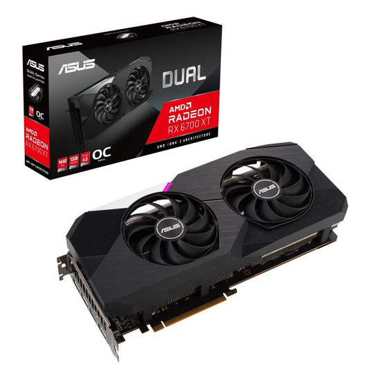 Asus Radeon Rx 6700 Xt 12GB Dual Oc Graphics Card