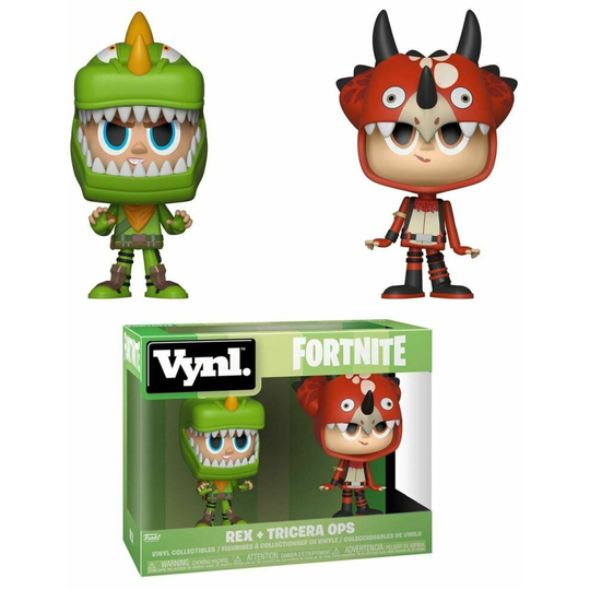 Funko 35273 VYNL 4" 2-Pack: Fortnite: Rex & Tricera Ops, Multi